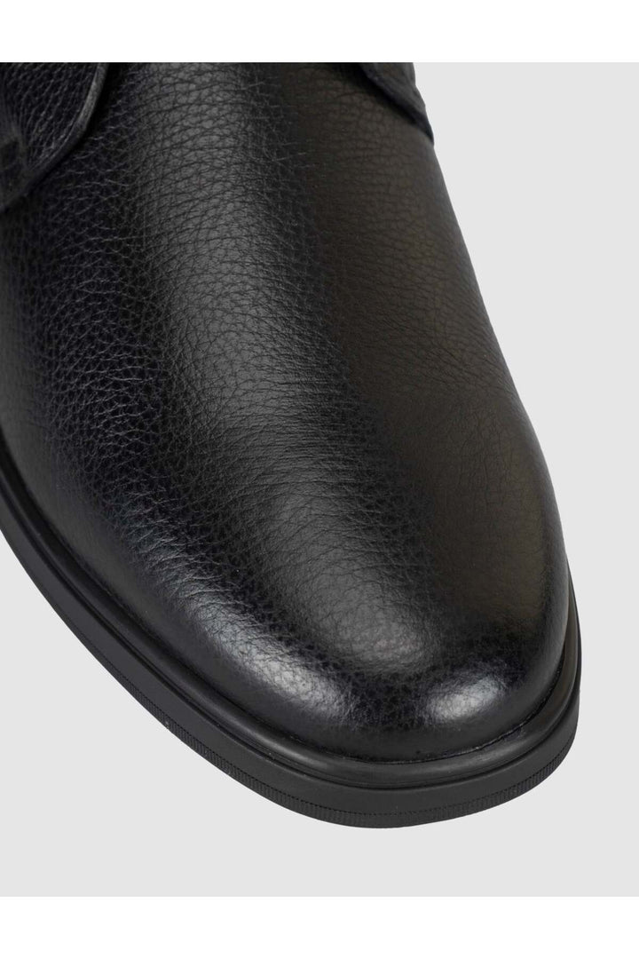 Cabani Shoes Tinano Bottes d'hiver en cuir véritable noires à lacets pour hommes - Multicolore