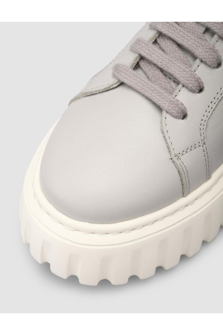 Cabani Shoes MonaMae %100 Cuir Véritable Chaussures de Sport Femme Grise - Gris