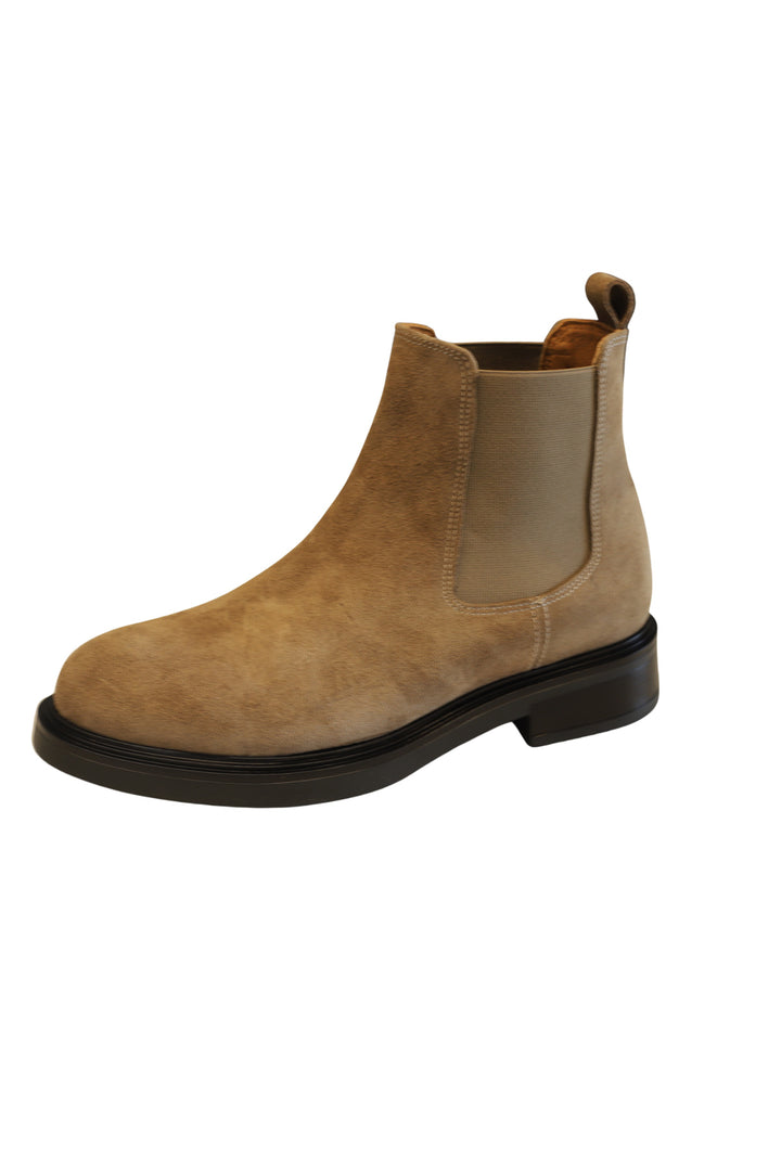Wavelys BRUNO Bottes élégantes en cuir suédé véritable pour femmes à élastique - Multicolore
