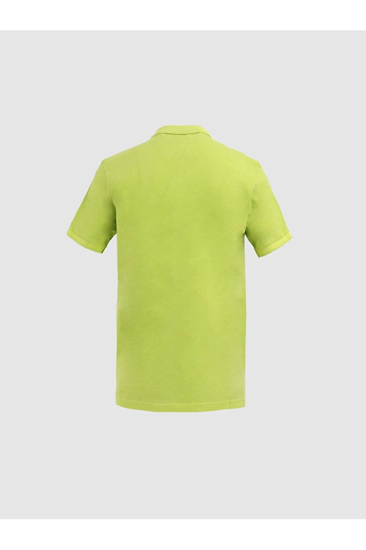 LTB T-shirt vert à col polo et effet pâle