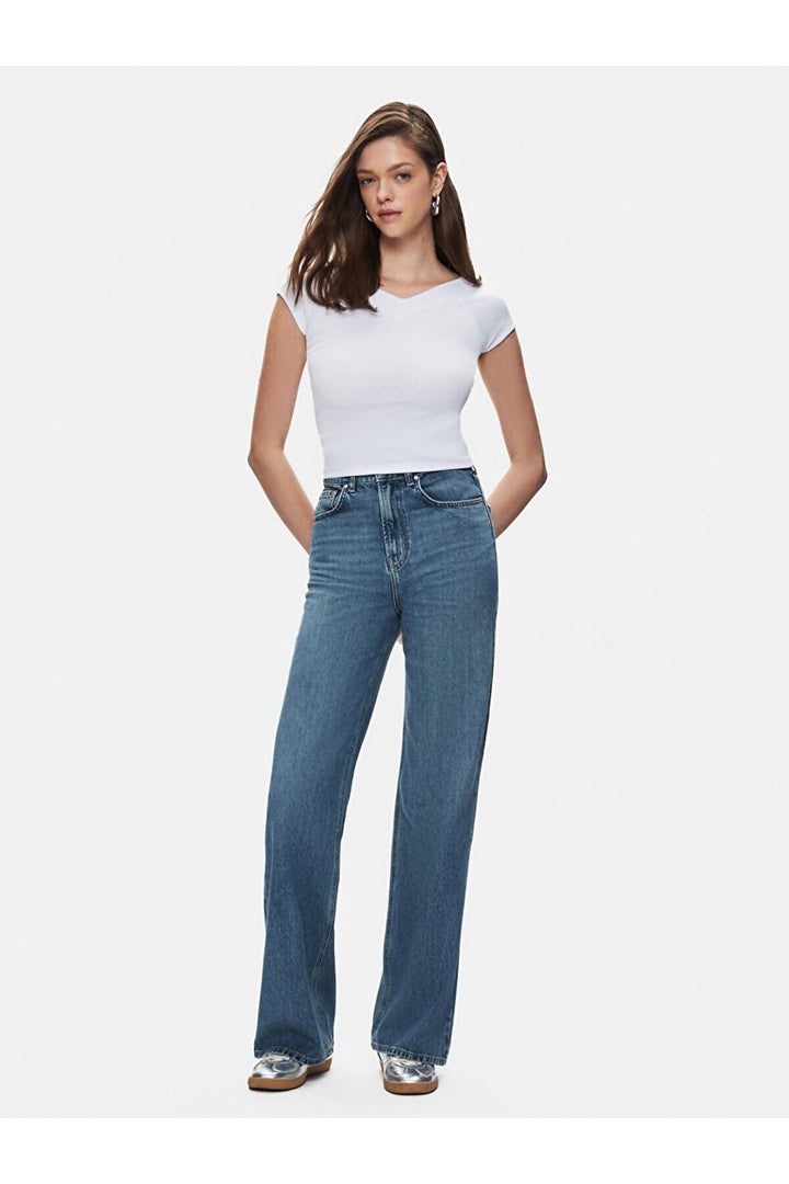 LTB Vıonne H Pantalon en Jean à Taille Haute et Jambes Larges - karişik_55966
