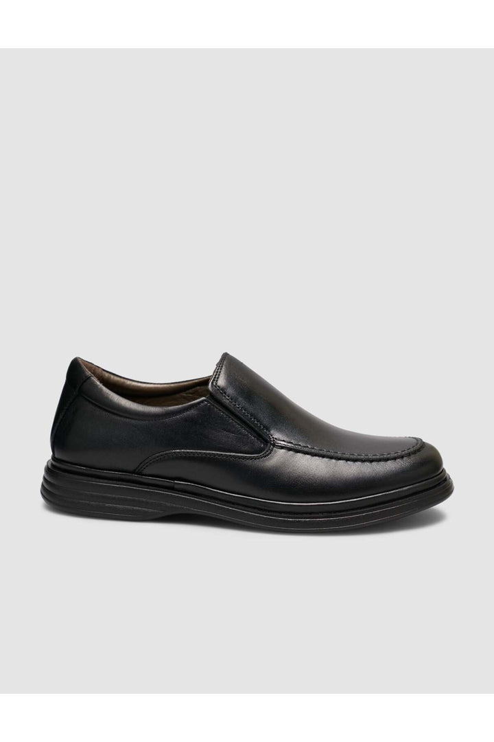 Cabani Shoes Chaussures Loafer Classiques pour Hommes en Cuir Véritable Noires - Multicolore
