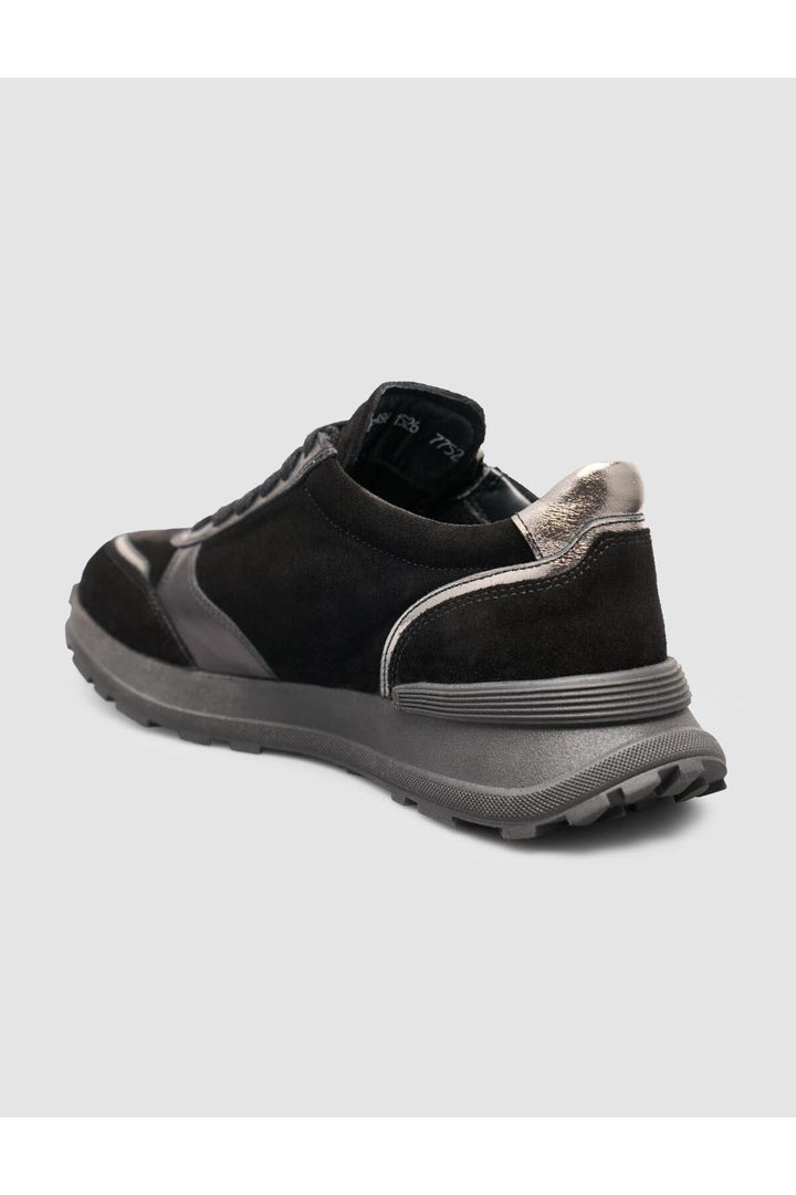 Cabani Shoes Vadano MonaMae %100 Cuir Suédé Noir Femme Sneaker - Multicolore