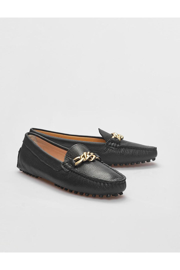 Cabani Shoes Loafer femme en cuir véritable noir - Multicolore