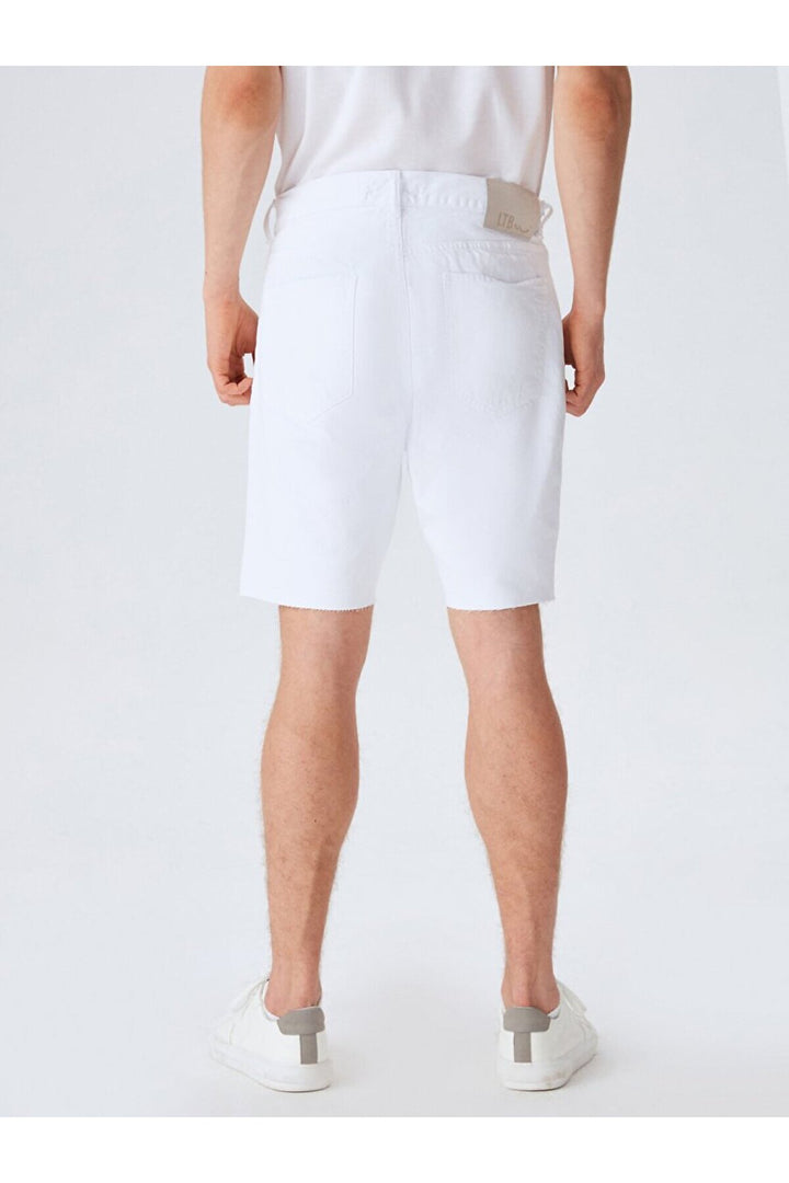 LTB Jean Stephano coupe classique Bermudes - Blanc_