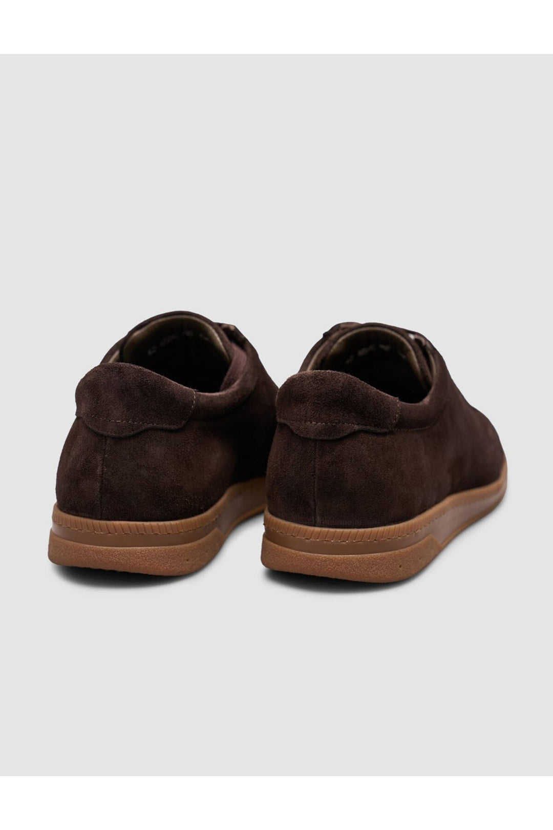 Cabani Shoes Baskets pour hommes en cuir suédé marron à lacets avec semelle en caoutchouc - Multicolore