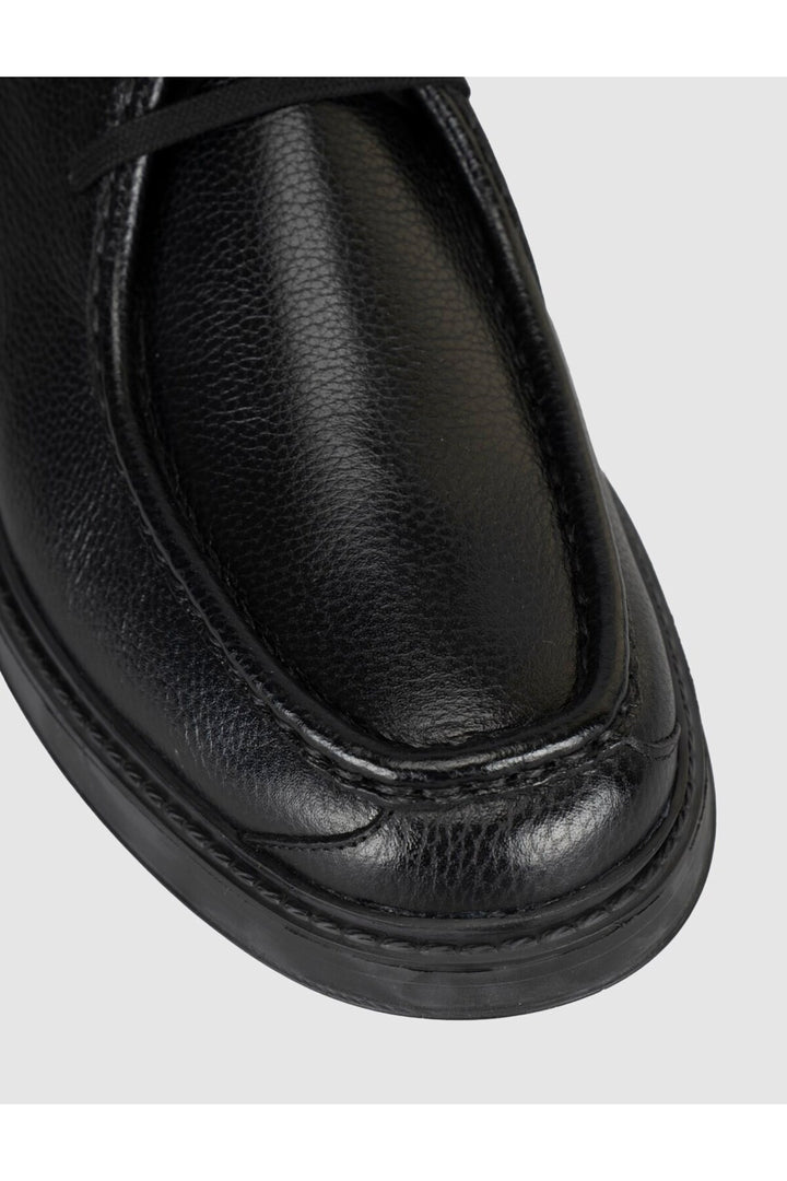 Cabani Shoes Chaussures décontractées pour hommes en cuir véritable noires - Multicolore