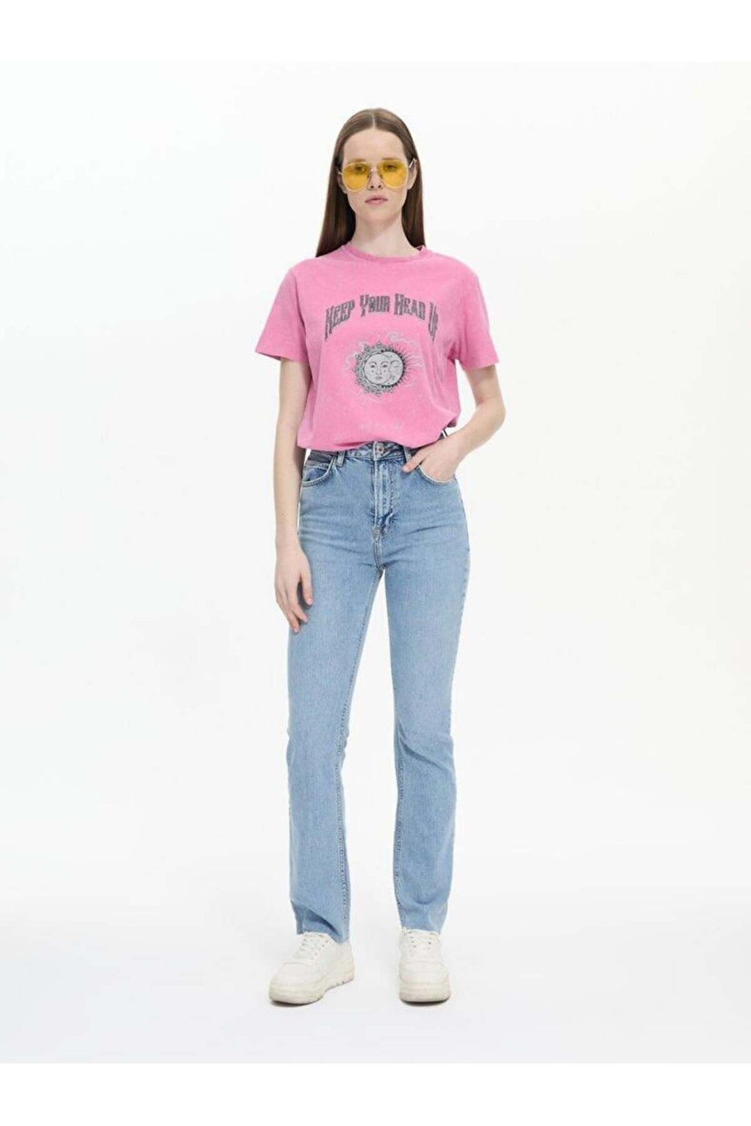 LTB Betiana X Pantalon en Jean Taille Haute Droit 009516741556055241 - Bleu