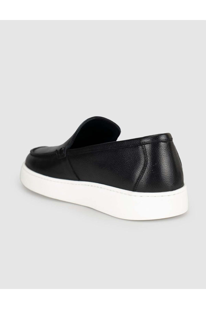 Cabani Shoes Chaussures Loafer pour hommes en cuir véritable avec semelle noire et blanche - Multicolore