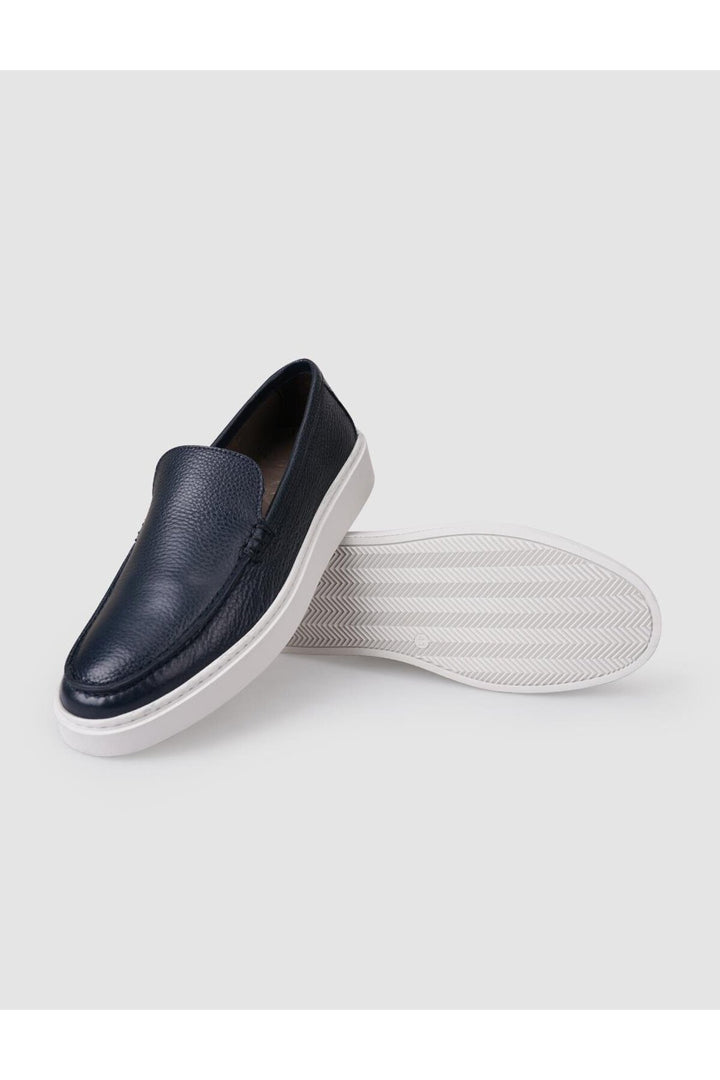Cabani Shoes %100 Cuir véritable Chaussures Loafers pour hommes Bleu marine - Bleu marine