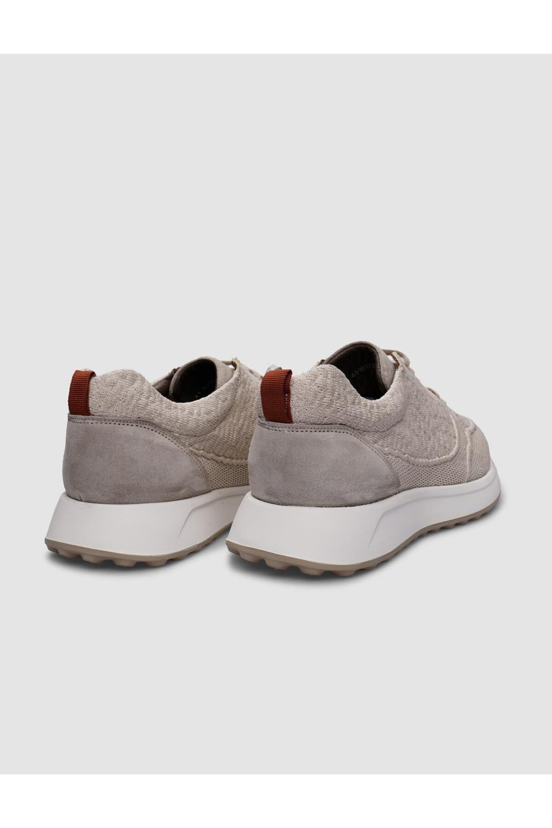 Cabani Shoes Chaussures de sport pour hommes en tricot beige avec lacets - Beige