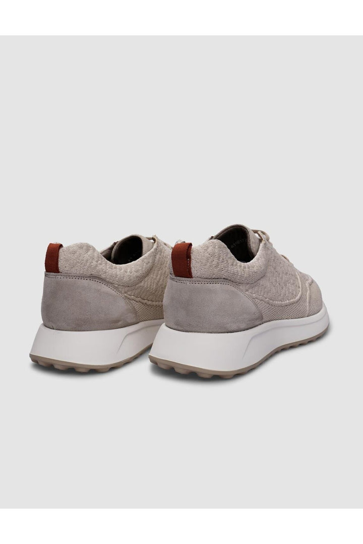 Cabani Shoes Chaussures de sport pour hommes en tricot beige avec lacets - Beige