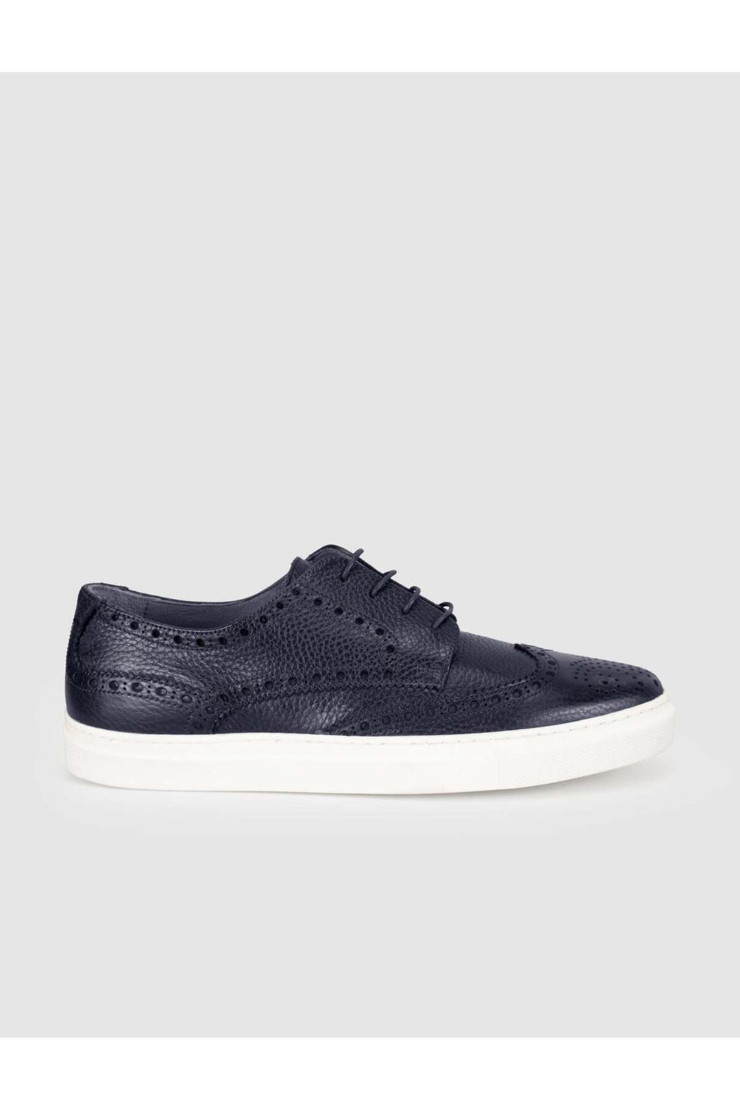 Cabani Shoes Bleu marine Cuir Véritable Chaussures Oxford pour Hommes - Bleu marine