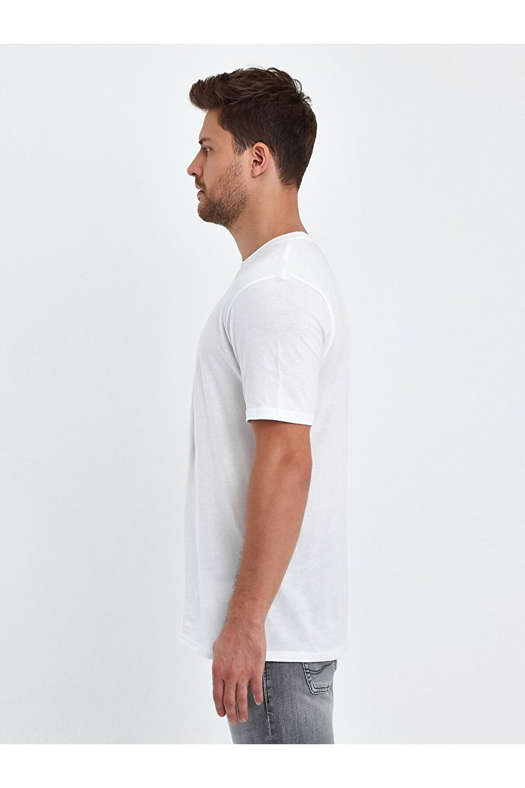LTB T-shirt blanc classique à manches courtes Zero Collar Pressure