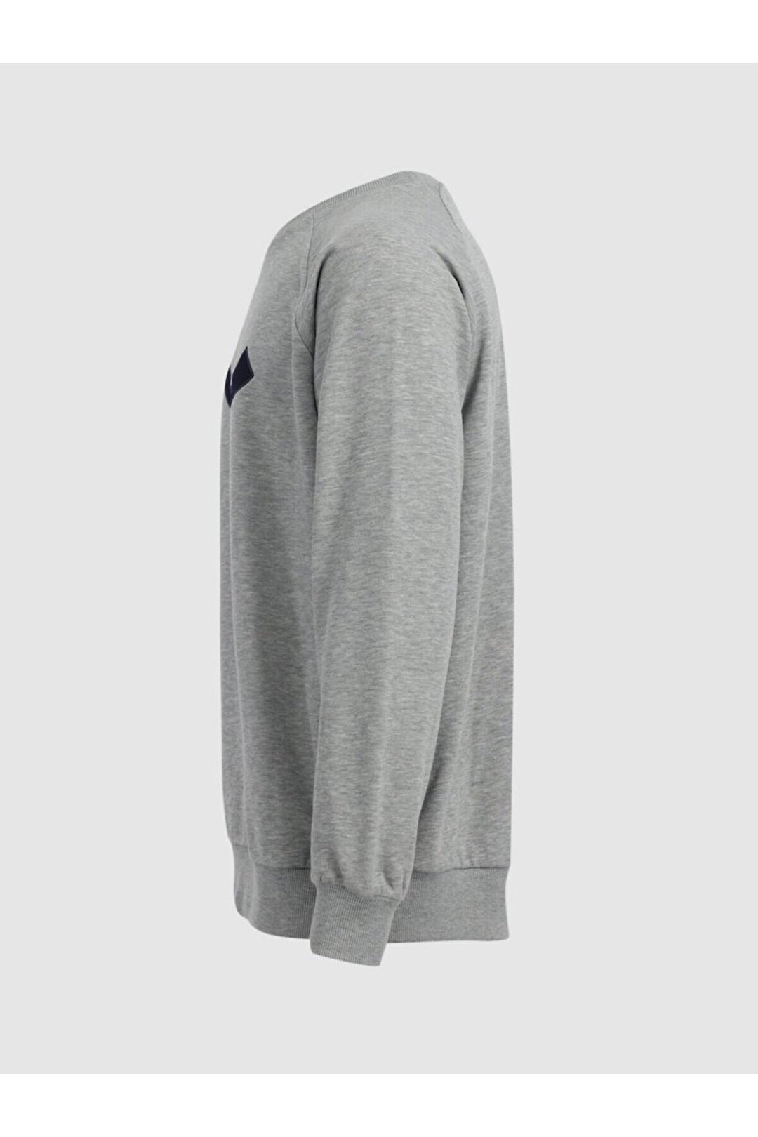 LTB Sweat-shirt gris coupe régulière à manches longues et col zéro pointu
