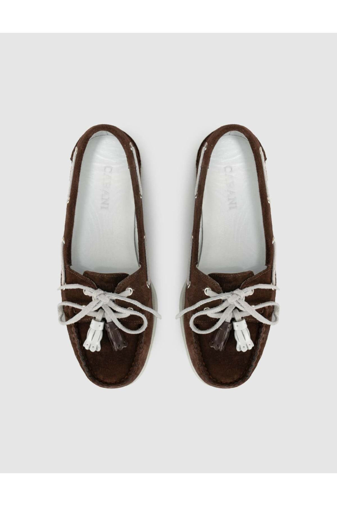 Cabani Shoes Mocassins en cuir véritable marron avec détails - Multicolore