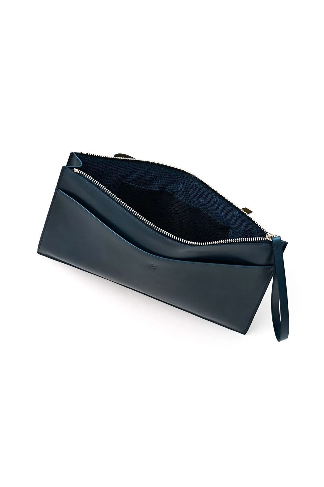 helmbrook Sac pour femme en cuir bleu marine avec fermeture éclair Rfid Shielded Portfolio de Beverly avec poche