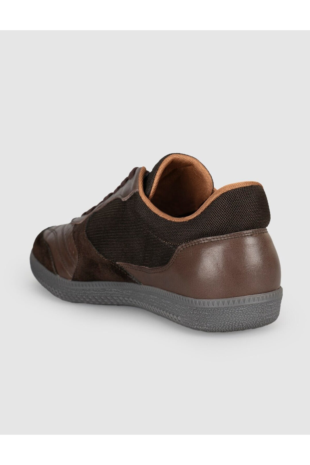 Cabani Shoes Baskets pour hommes en cuir véritable marron - Marron