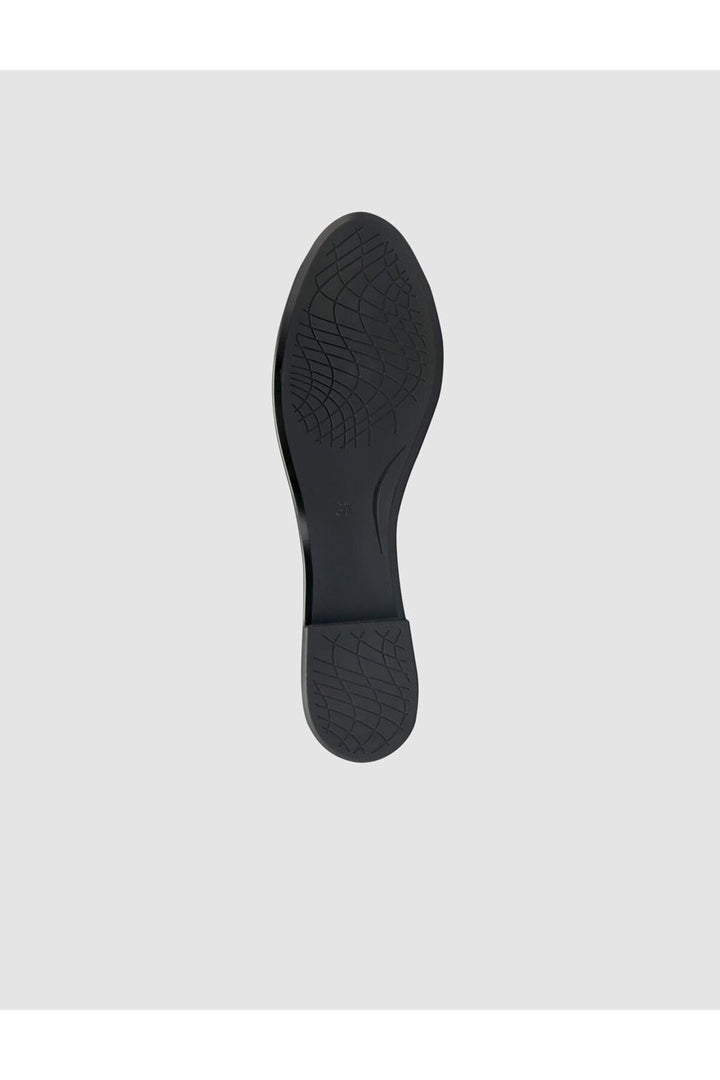 Cabani Shoes Ballerines noires pour femmes avec détail de boucle en suède Saros. - Noir