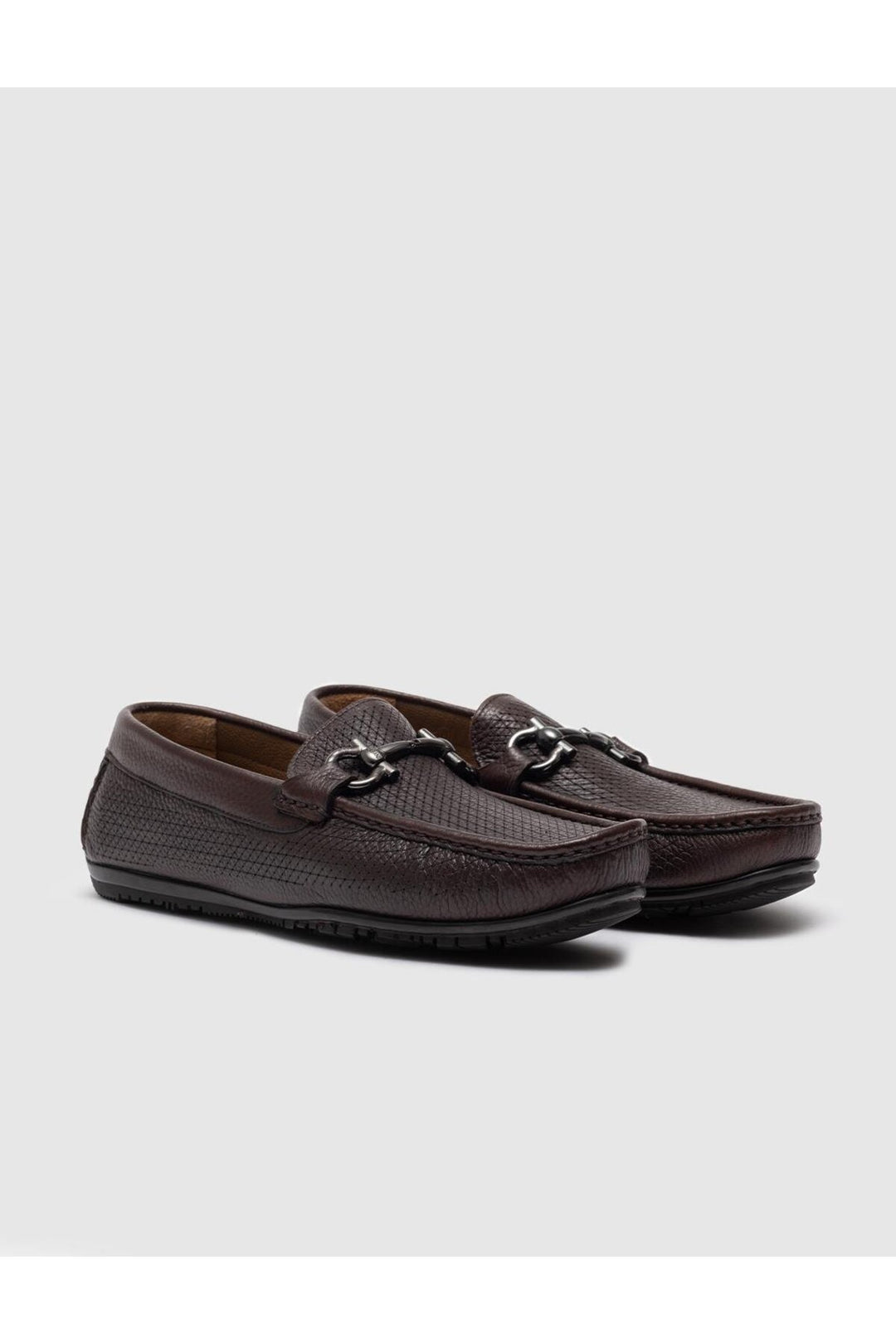 Cabani Shoes Mocassins pour hommes en cuir véritable marron - Marron