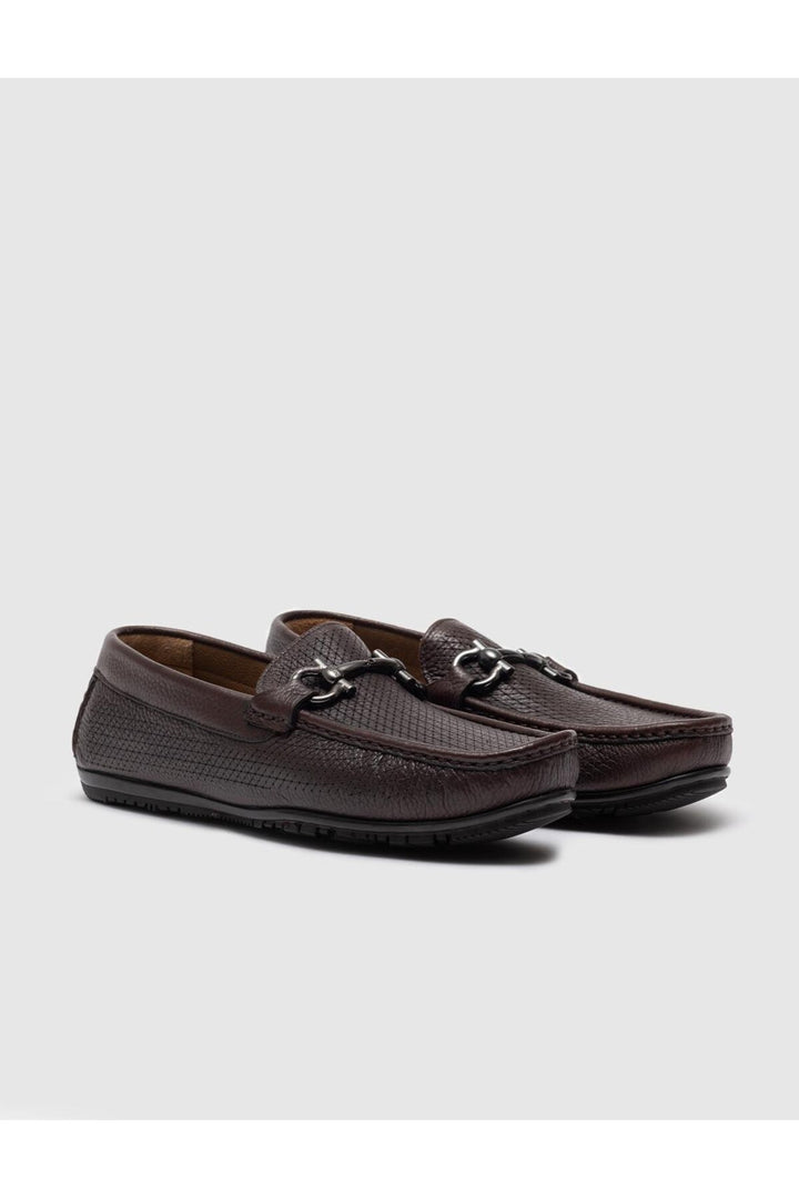 Cabani Shoes Mocassins pour hommes en cuir véritable marron - Marron