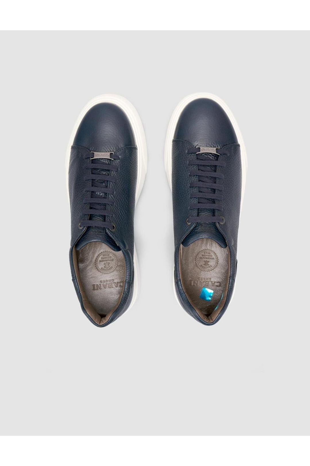 Cabani Shoes %100 Cuir véritable Bleu marine Chaussures de sport pour hommes - Bleu marine