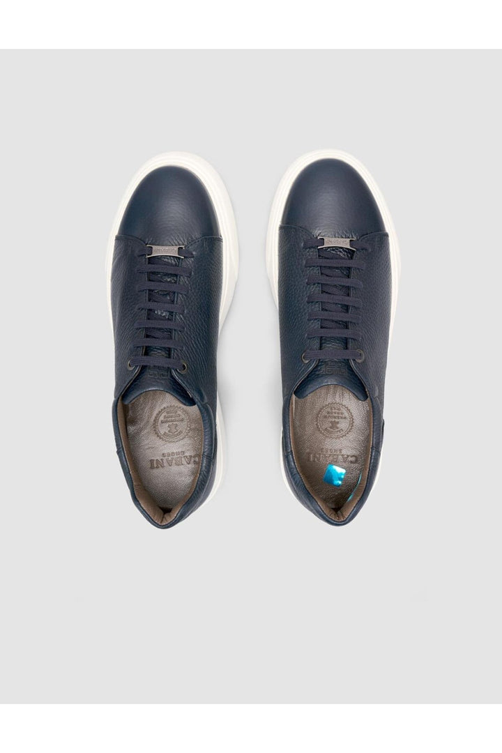 Cabani Shoes %100 Cuir véritable Bleu marine Chaussures de sport pour hommes - Bleu marine