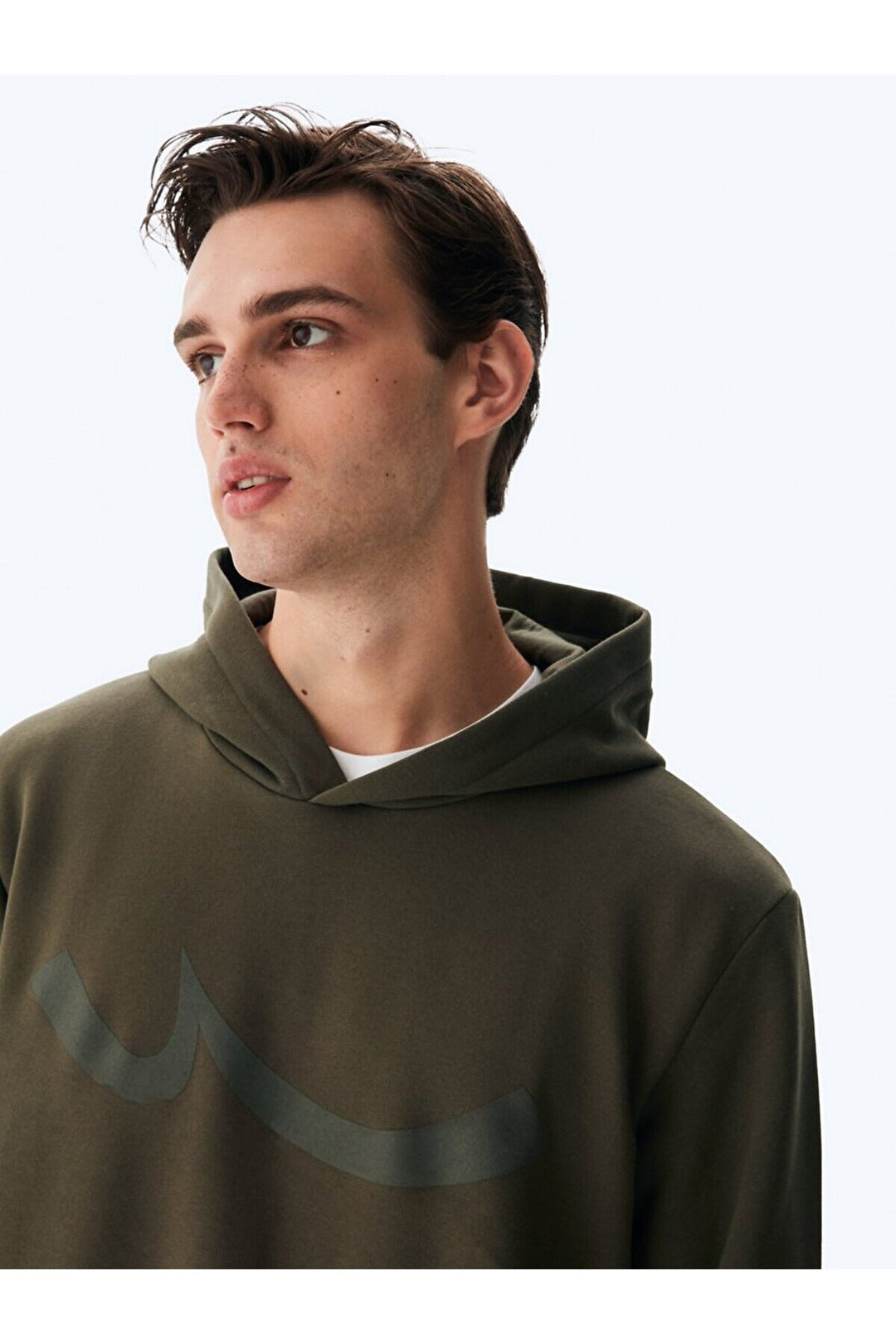 LTB Sweatshirt vert regular fit sans fermeture éclair avec capuche à logo - Vert_13878