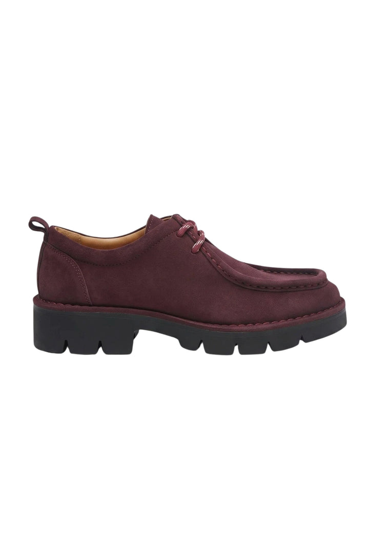 Wavelys ZAYNH chaussures d'hiver pour femmes en cuir suédé véritable avec semelle confortable - Bordeaux