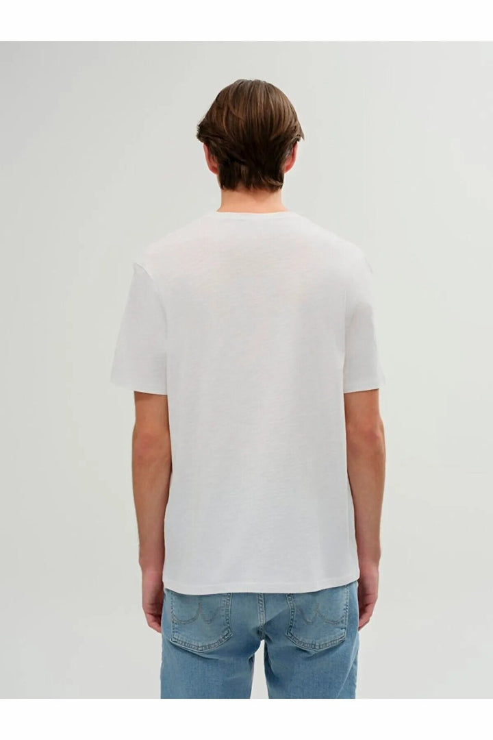 LTB T-shirt blanc classique à manches courtes avec col Pressure Zero