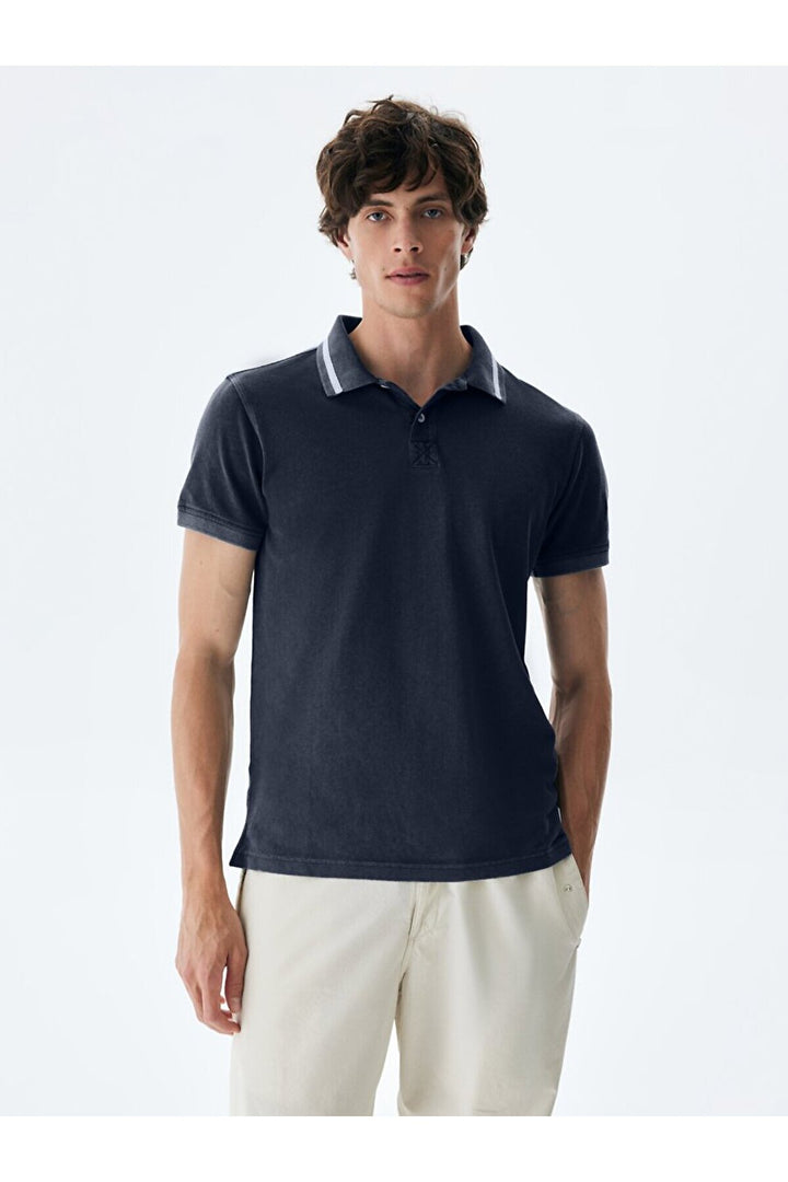 LTB T-shirt Regular à Col Polo à Manches Courtes Bleu marine - Bleu marine_12115