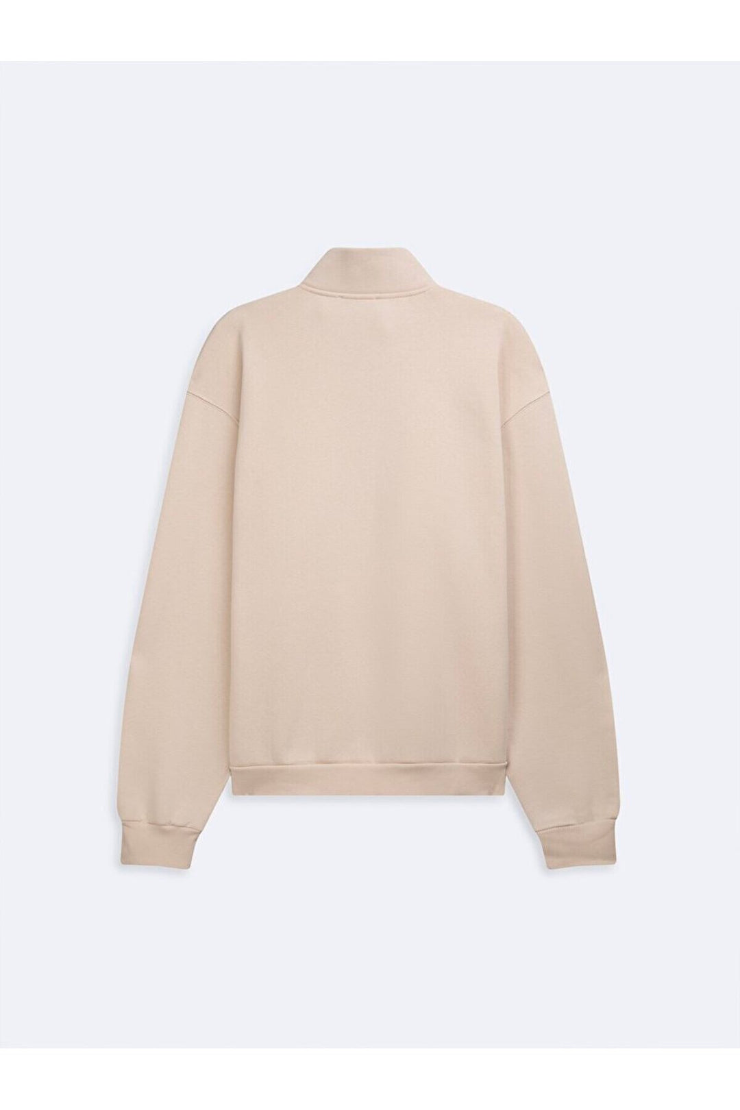 LTB Sweat-shirt crème à manches longues avec demi-fermeture éclair