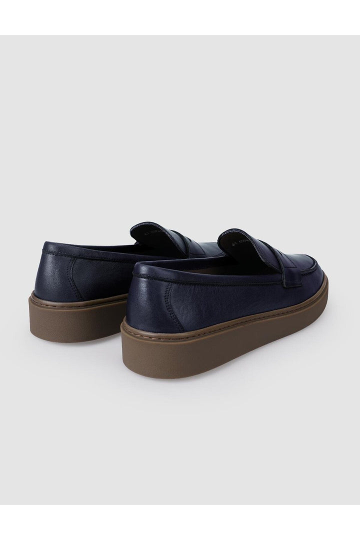 Cabani Shoes %100 Cuir véritable Chaussures décontractées pour hommes Bleu marine - Bleu marine