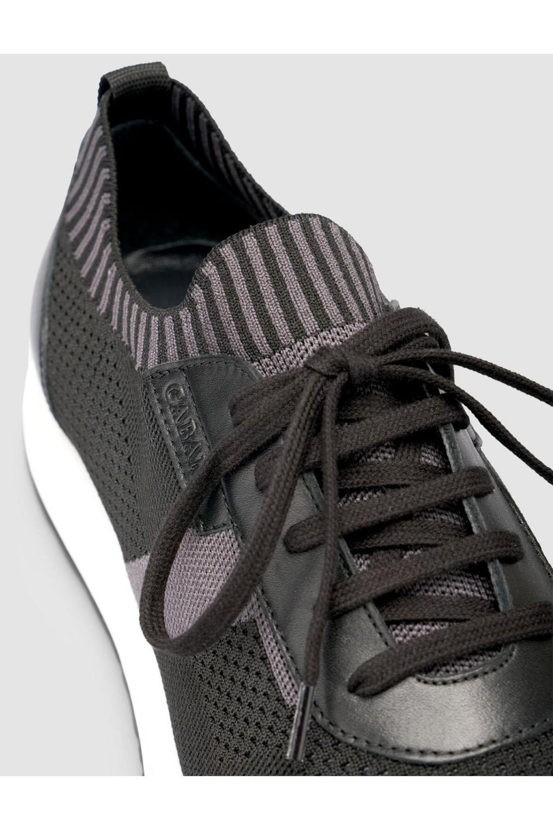 Cabani Shoes Chaussures de sport pour hommes Padova en tricot noir - Noir