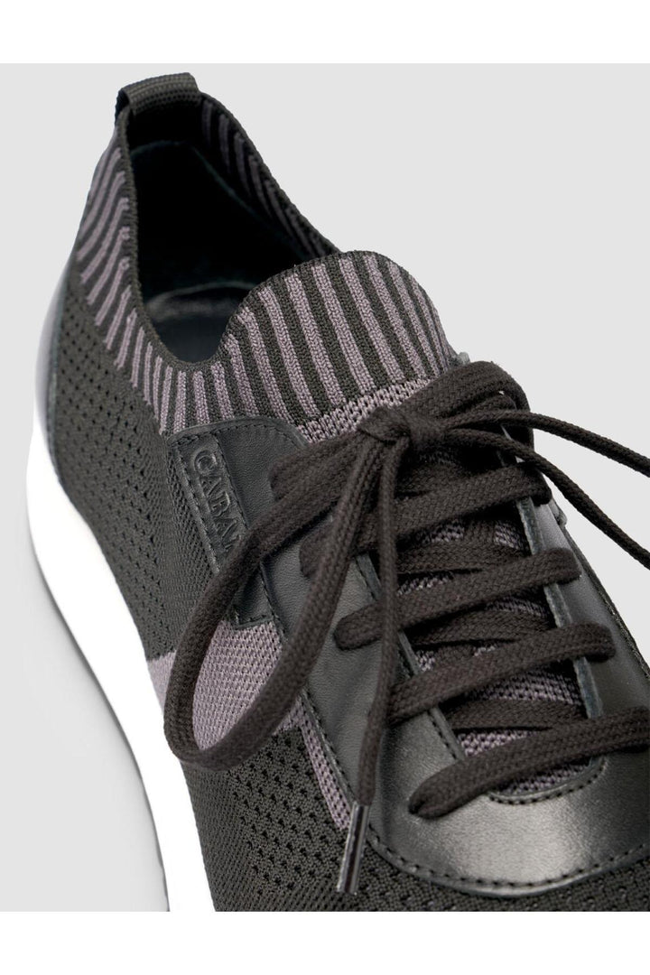 Cabani Shoes Chaussures de sport pour hommes Padova en tricot noir - Noir