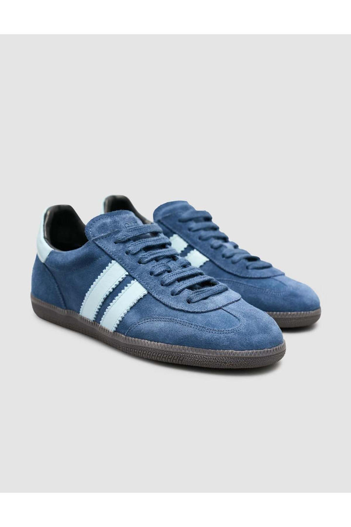 Cabani Shoes %100 Cuir véritable Baskets femmes bleues - Bleu