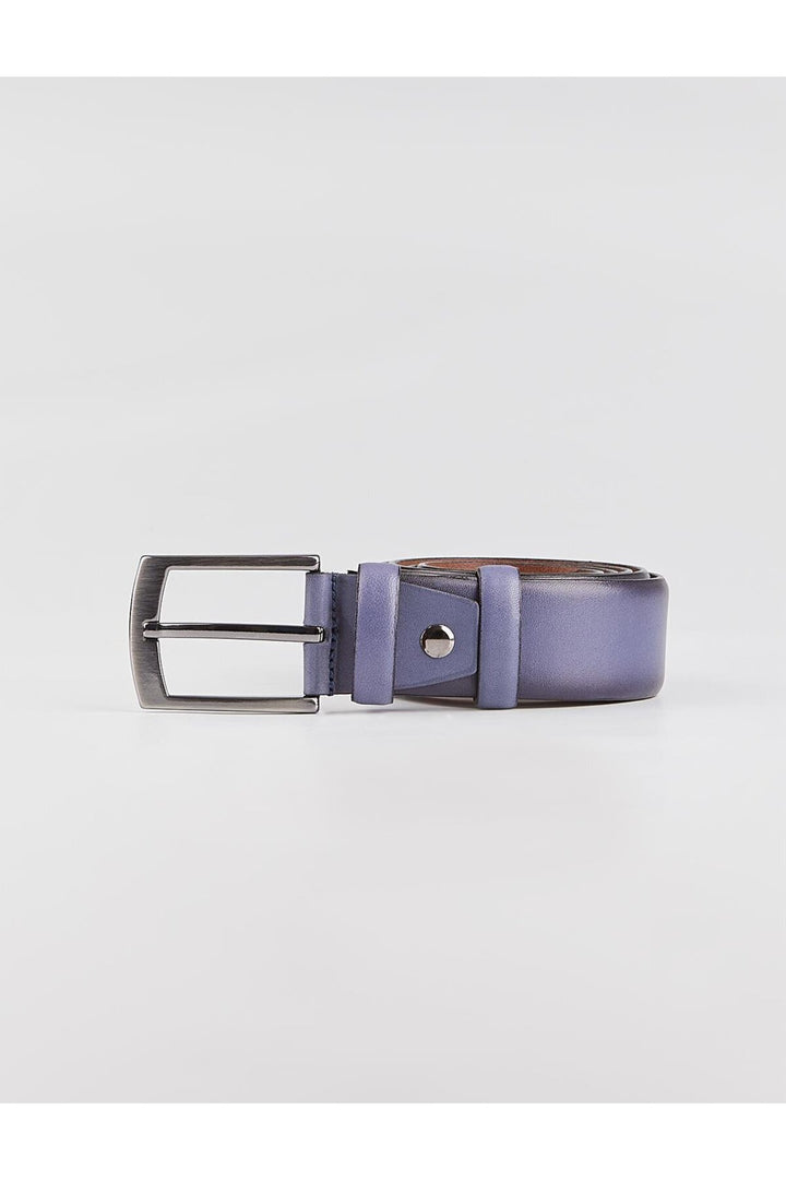 Cabani Shoes Ceinture classique pour homme en cuir véritable bleu marine - Bleu marine