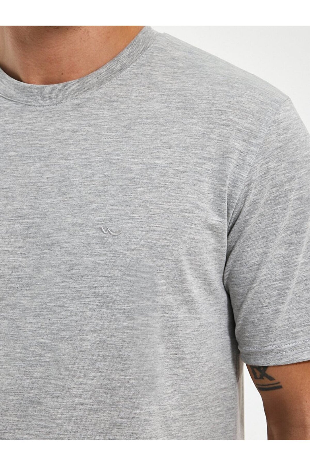 LTB T-shirt gris classique à manches courtes Zero Collar Pressure