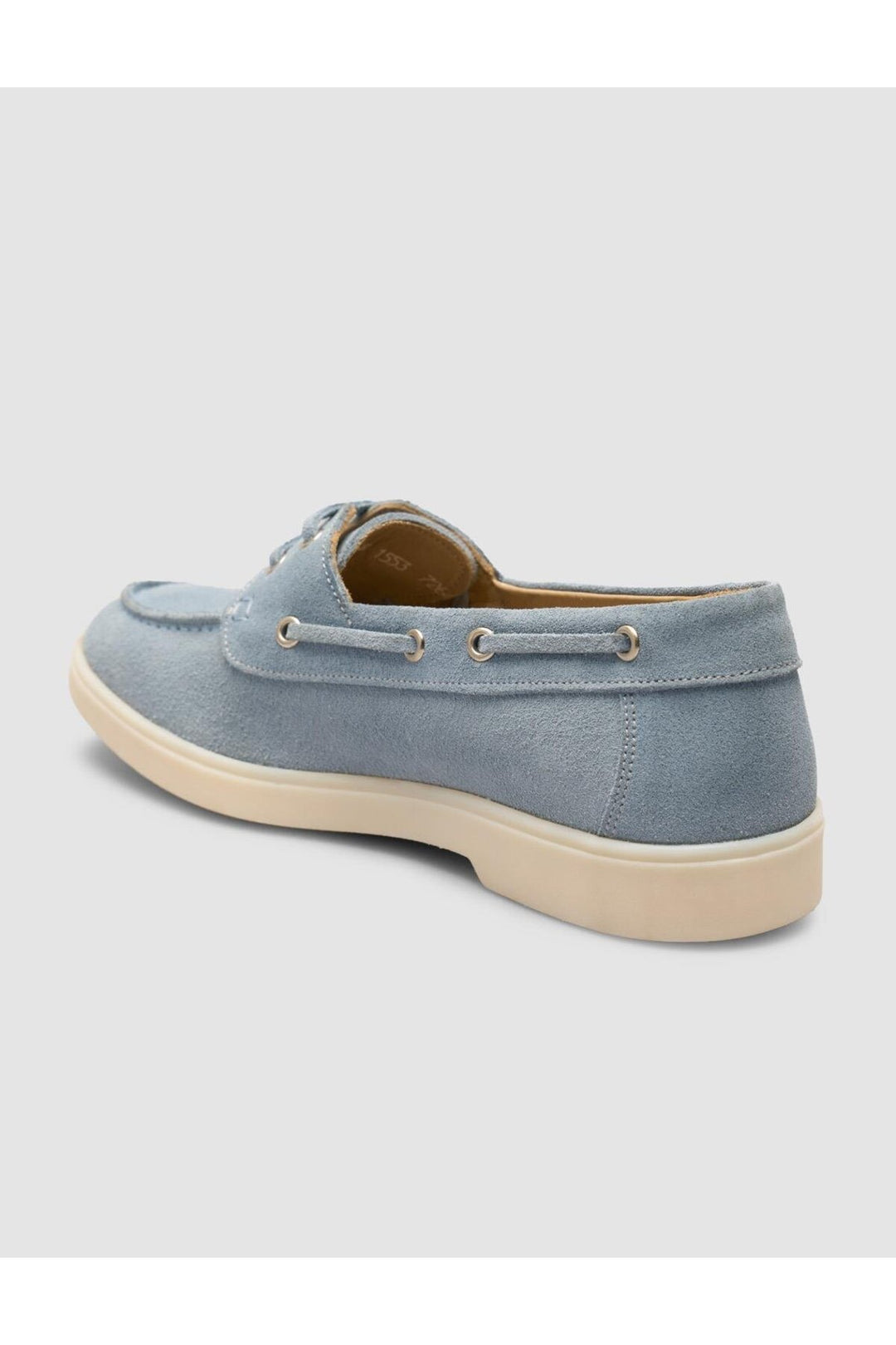 Cabani Shoes Renavex MonaMae %100 Cuir Véritable Suède Bleu Femme Chaussures de Bateau Quotidiennes - Bleu