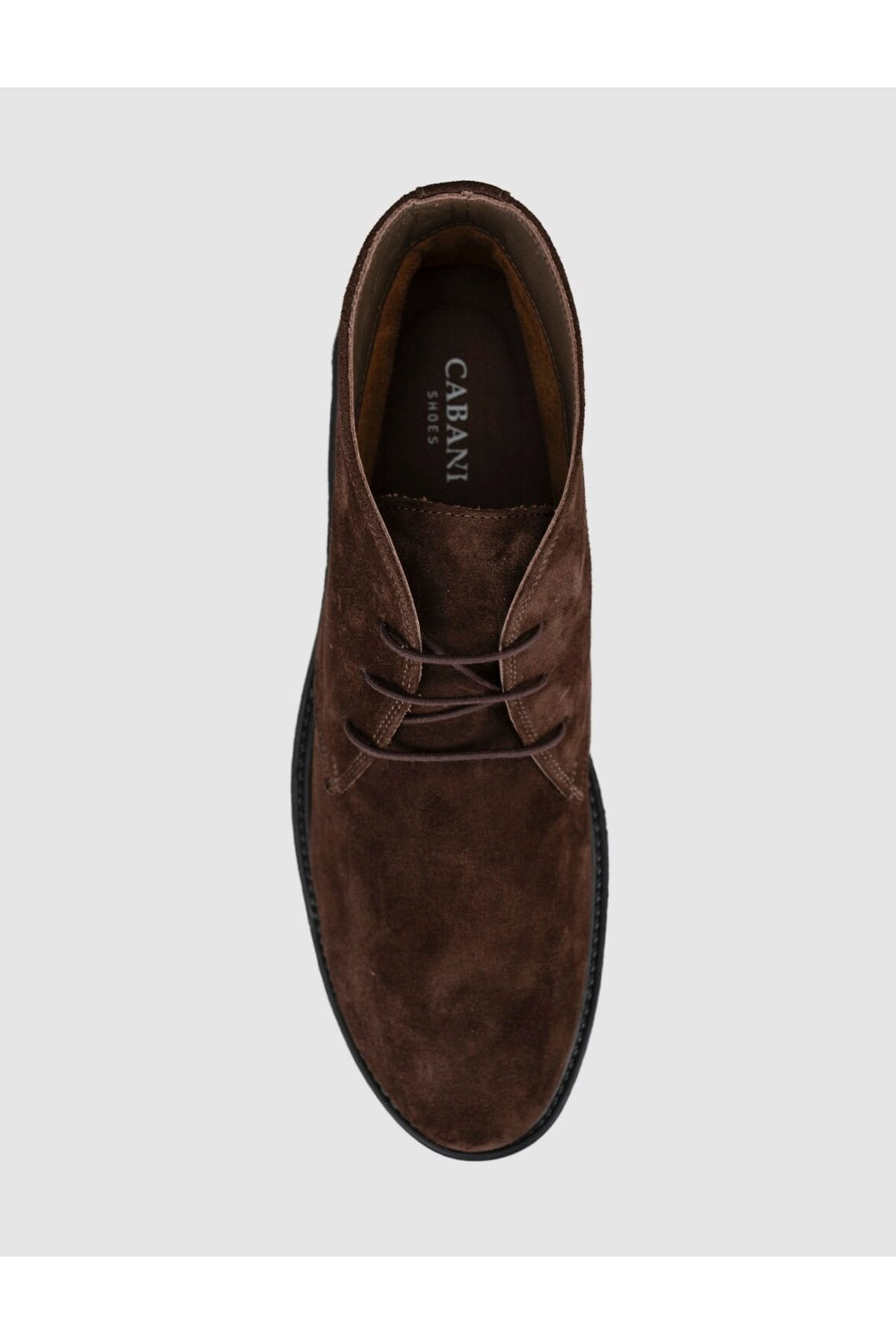 Cabani Shoes Bottines pour hommes en cuir véritable suédé marron à lacets - Multicolore