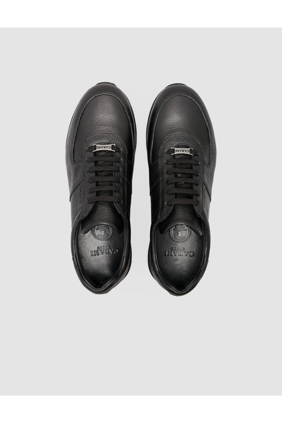 Cabani Shoes Peraren Baskets de sport en cuir texturé noir 100% - Noir