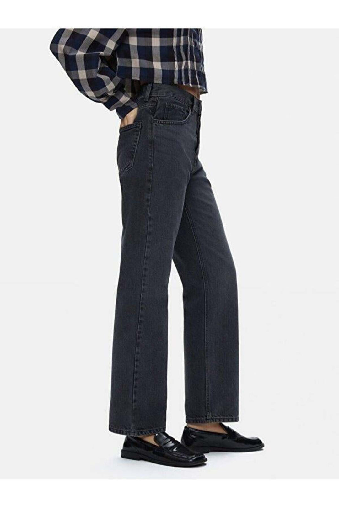 LTB Pantalon Droit Relaxé Taille Haute Vanetta - Noir_55796