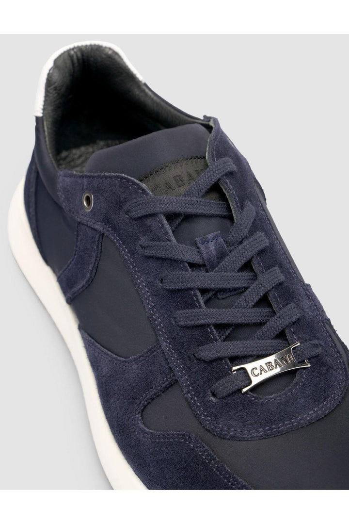 Cabani Shoes %100 Cuir Véritable Bleu marine Suédé Baskets Homme à Lacets - Multicolore
