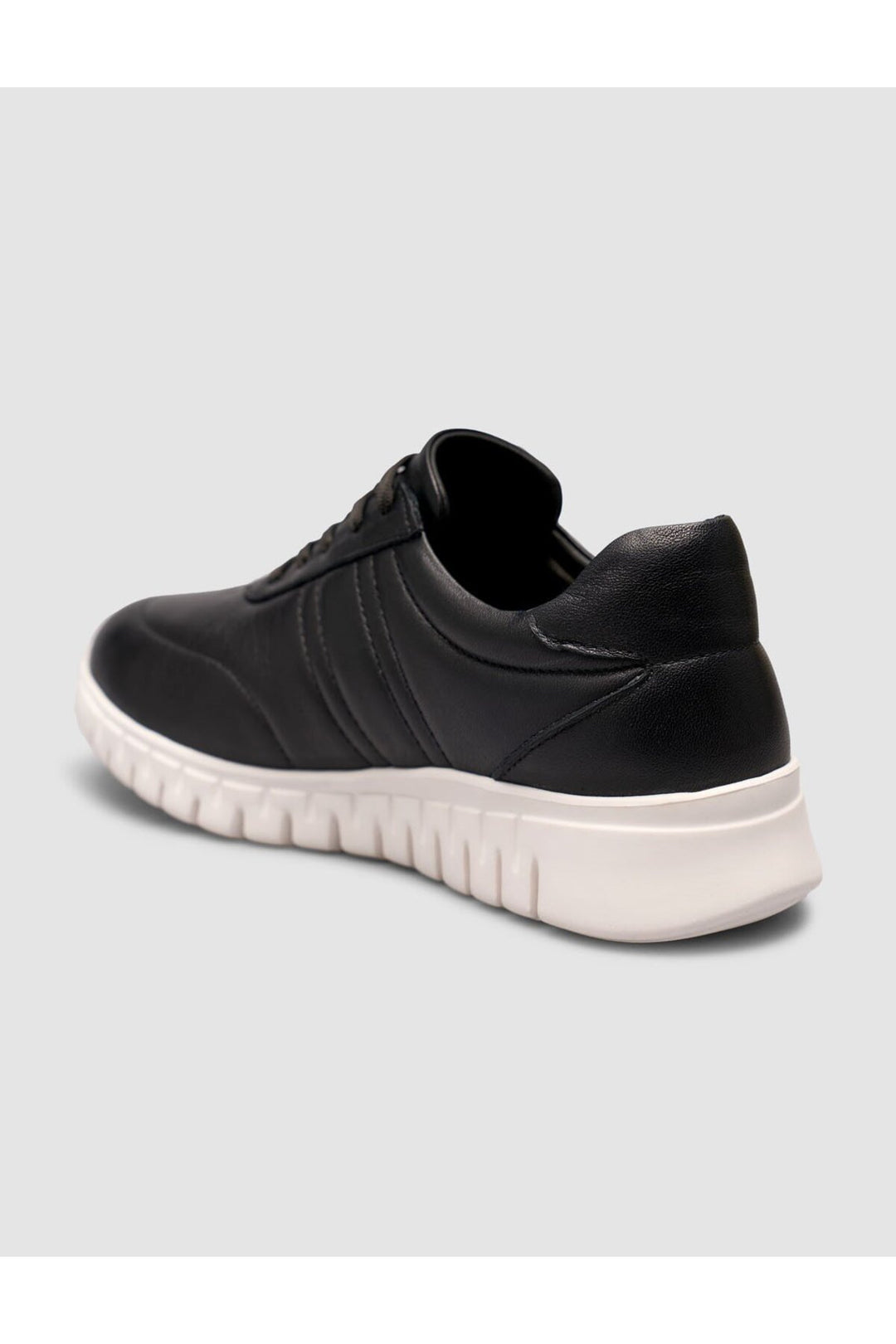 Cabani Shoes Baskets à lacets pour femmes en cuir véritable noir - Multicolore