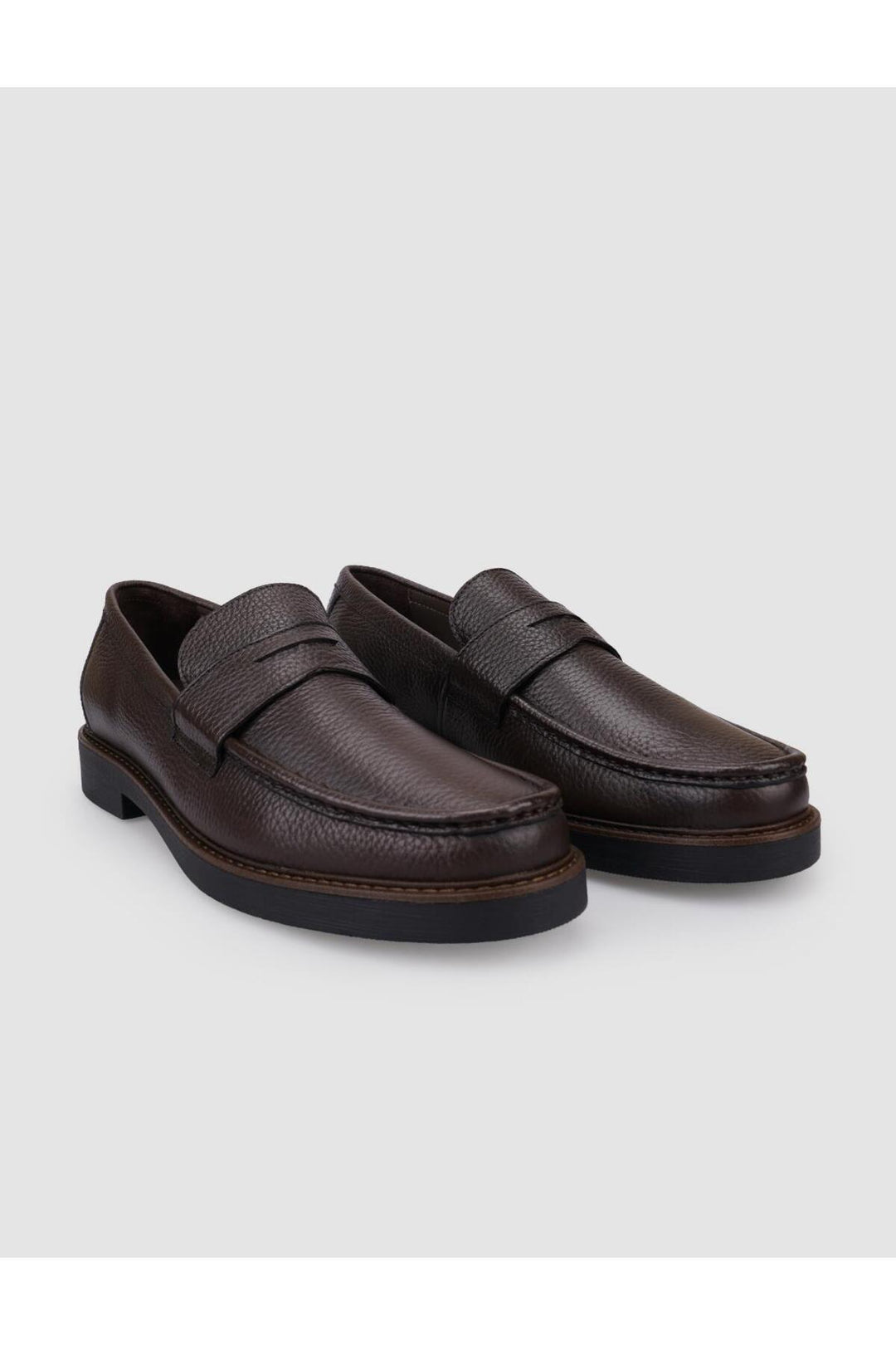 Cabani Shoes Chaussures de ville pour hommes en cuir véritable marron 100% - Marron
