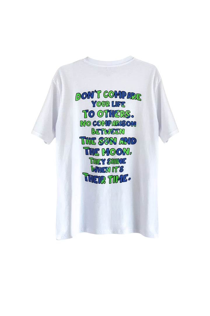 Hipnotico T-shirt Ne comparez pas votre vie à celle des autres - Multicolore