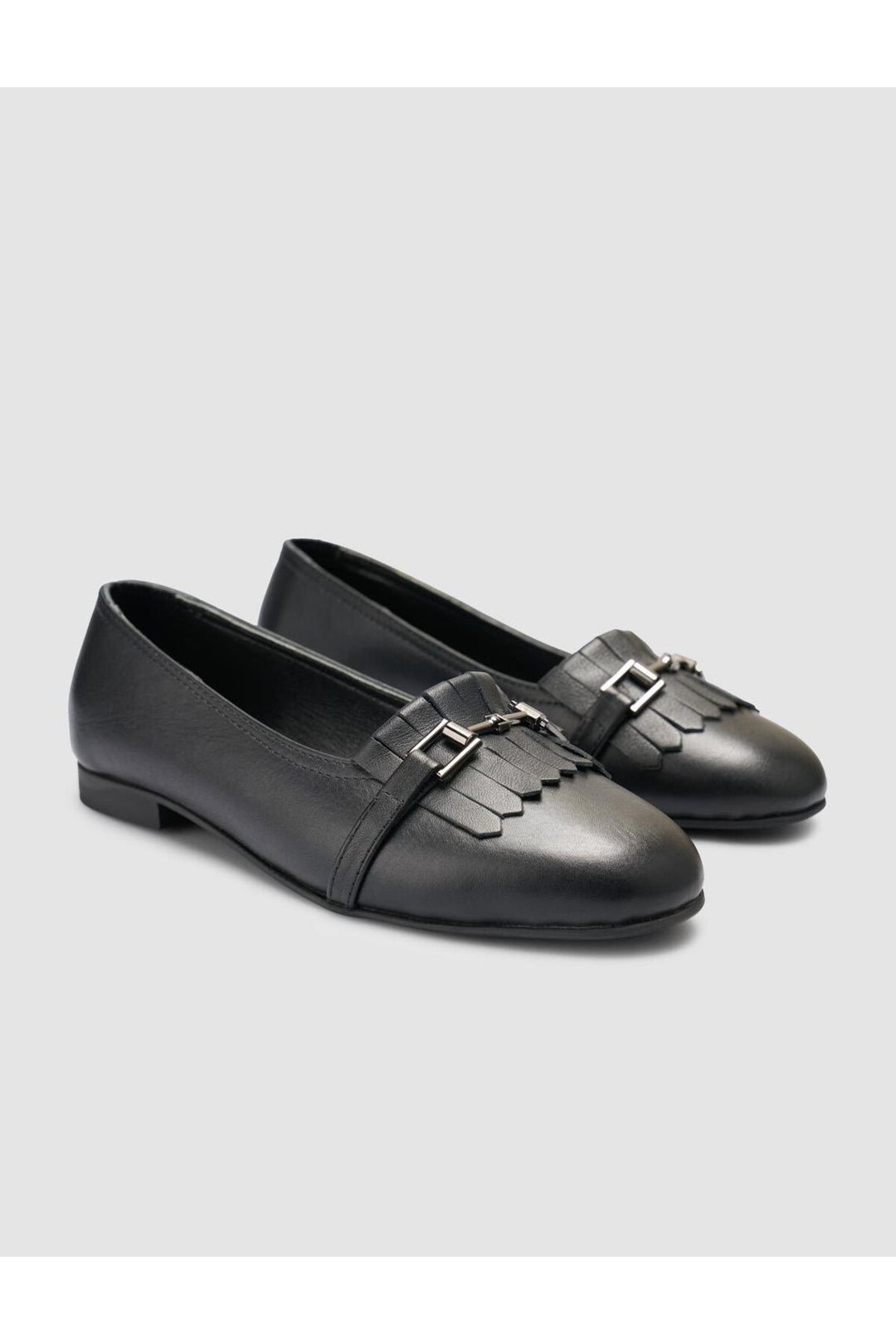 Cabani Shoes %100 Cuir Véritable Ballerines Noires pour Femmes - Noir