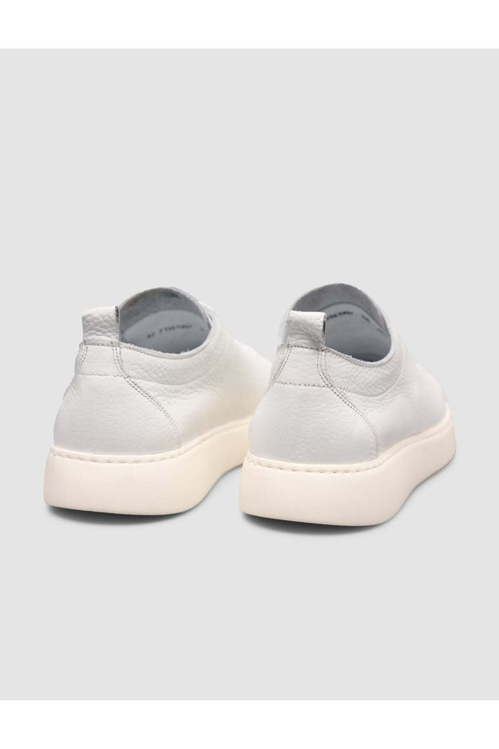 Cabani Shoes Sneaker minimal homme en cuir blanc - Blanc