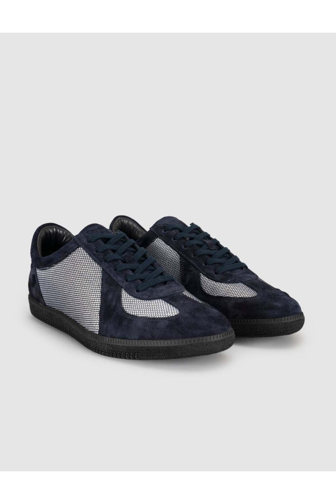 Cabani Shoes Chaussures de sport décontractées pour hommes en cuir véritable bleu marine - Bleu marine foncé