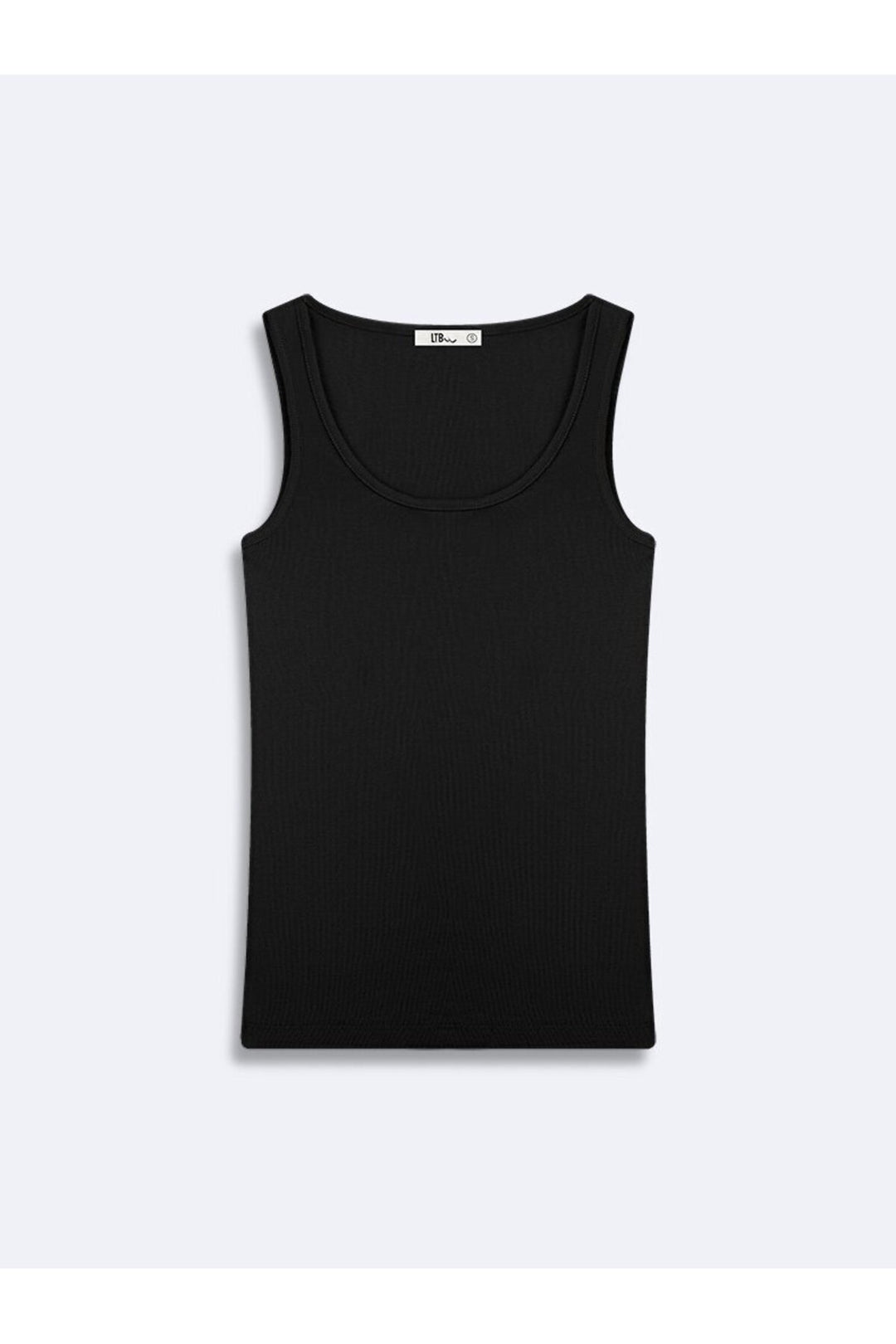 LTB Singlet noir basique sans manches à col en U